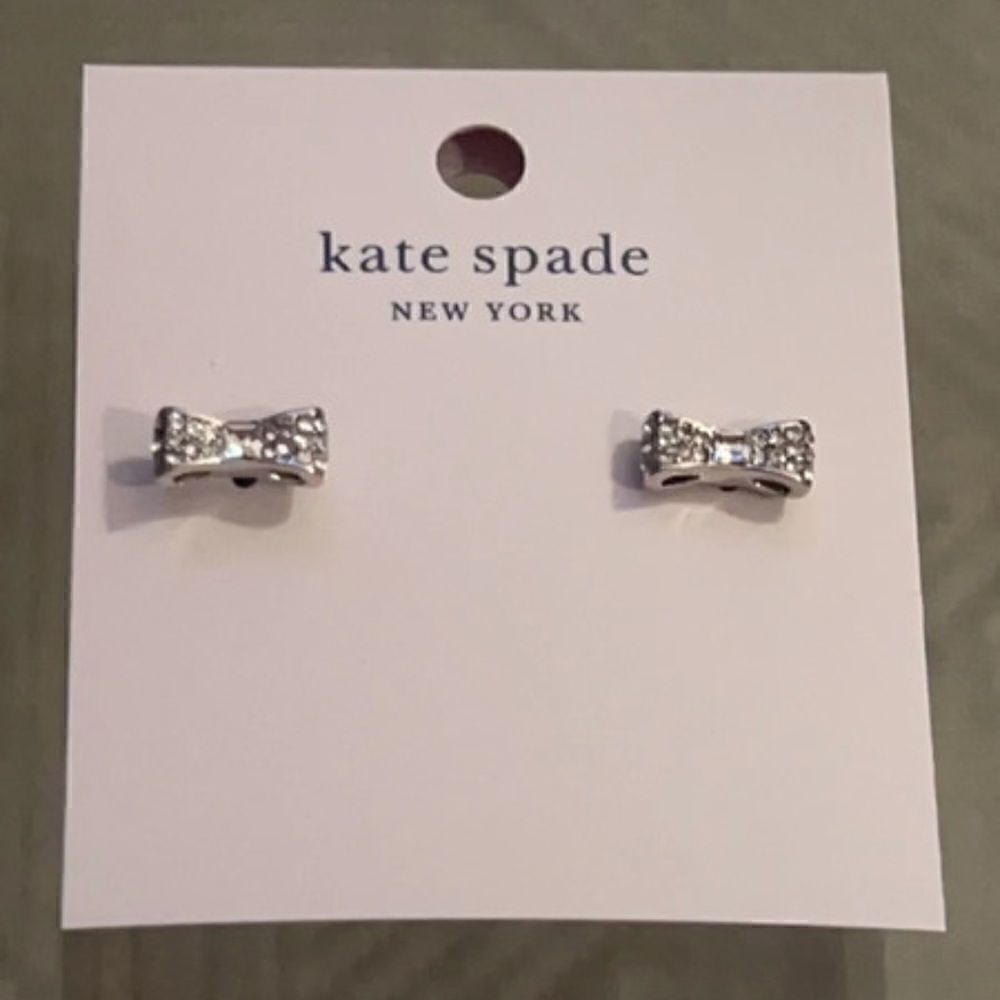 NWT - Kate Spade Ready Set Pave Bow Studs R